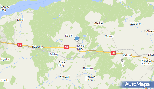 mapa Kocioł Duży, Kocioł Duży na mapie Targeo